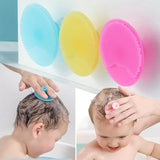 Escova de xampu de silicone para banho de bebês e crianças