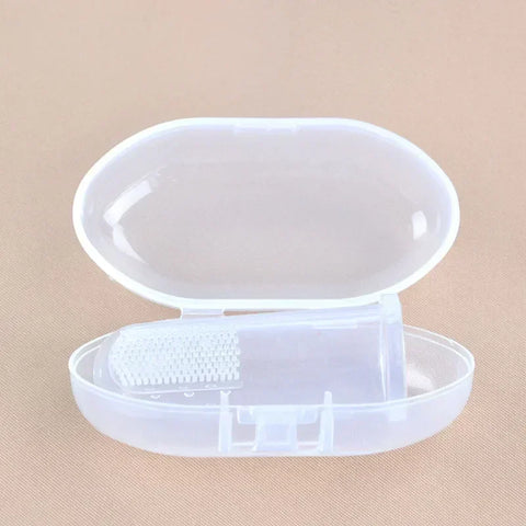 Conjunto de escova de dentes de dedo para bebês