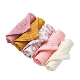 5 peças de toalhas de rosto para bebê