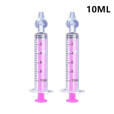Aspirador nasal para bebês, 2 peças, seringa, limpador nasal para bebês, rinite infantil