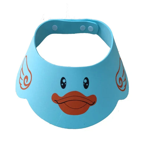 Touca de banho de bebê ajustável para lavagem de cabelo