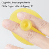 Escova de xampu de silicone para banho de bebês e crianças