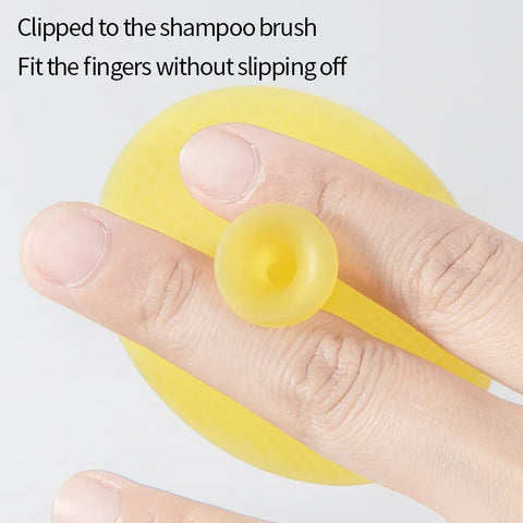 Escova de xampu de silicone para banho de bebês e crianças
