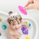 Escova de xampu de silicone para banho de bebês e crianças