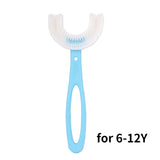 Escova de dentes para bebês, crianças, em formato de U