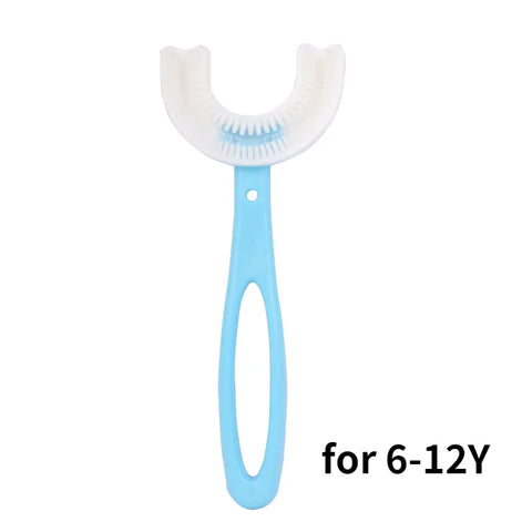 Escova de dentes para bebês, crianças, em formato de U