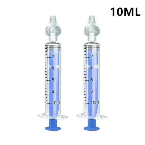 Aspirador nasal para bebês, 2 peças, seringa, limpador nasal para bebês, rinite infantil