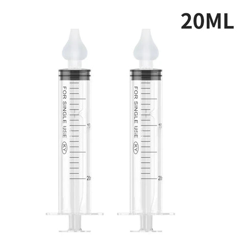 Aspirador nasal para bebês, 2 peças, seringa, limpador nasal para bebês, rinite infantil