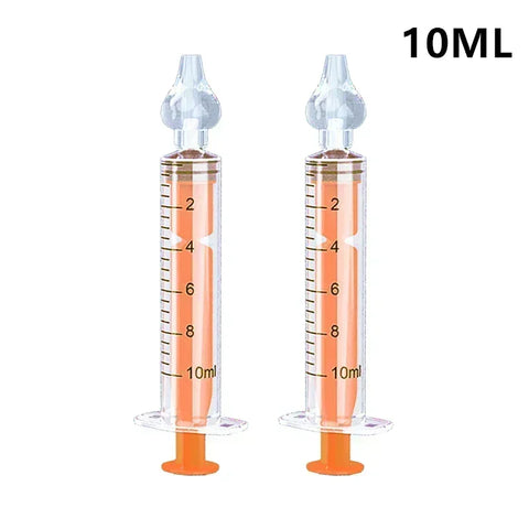 Aspirador nasal para bebês, 2 peças, seringa, limpador nasal para bebês, rinite infantil