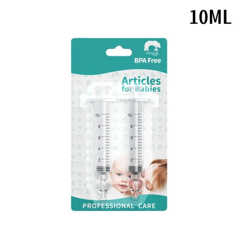 Aspirador nasal para bebês, 2 peças, seringa, limpador nasal para bebês, rinite infantil