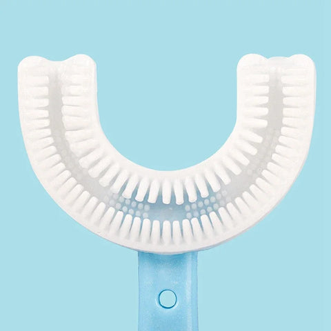 Escova de dentes para bebês, crianças, em formato de U