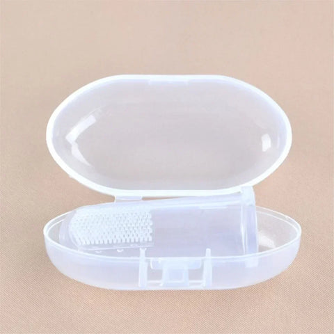 Conjunto de escova de dentes de dedo para bebês