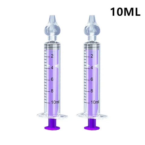 Aspirador nasal para bebês, 2 peças, seringa, limpador nasal para bebês, rinite infantil