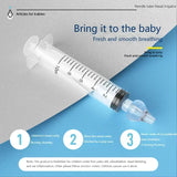 Aspirador nasal para bebês, 2 peças, seringa, limpador nasal para bebês, rinite infantil