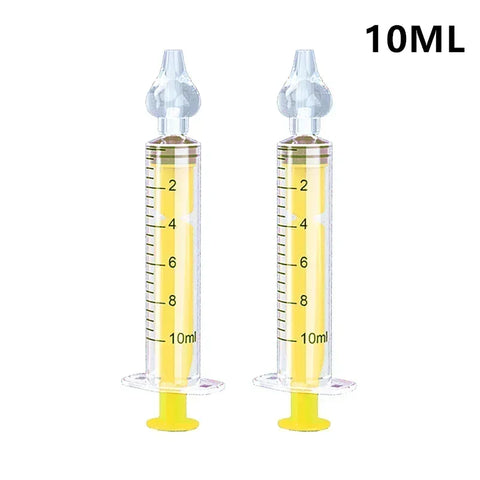 Aspirador nasal para bebês, 2 peças, seringa, limpador nasal para bebês, rinite infantil